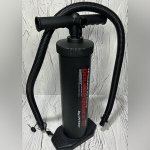 Black Intex Double Quick III S Hi-Output Air Pump Hand Pump w/Hose Pre Owned